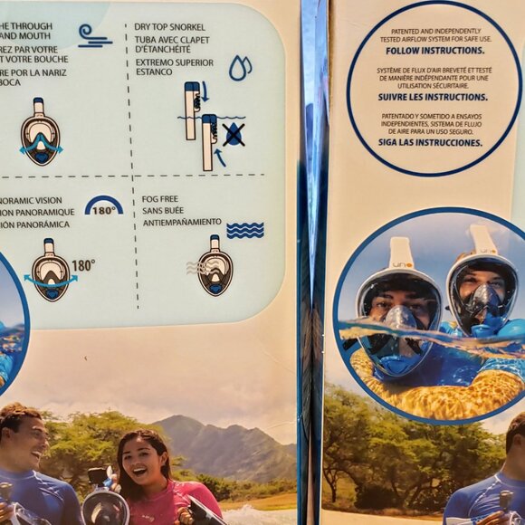 Ocean Reef Aria Full Face Anti Fog Dry Snorkel Mask size SM - Picture 5 of 6